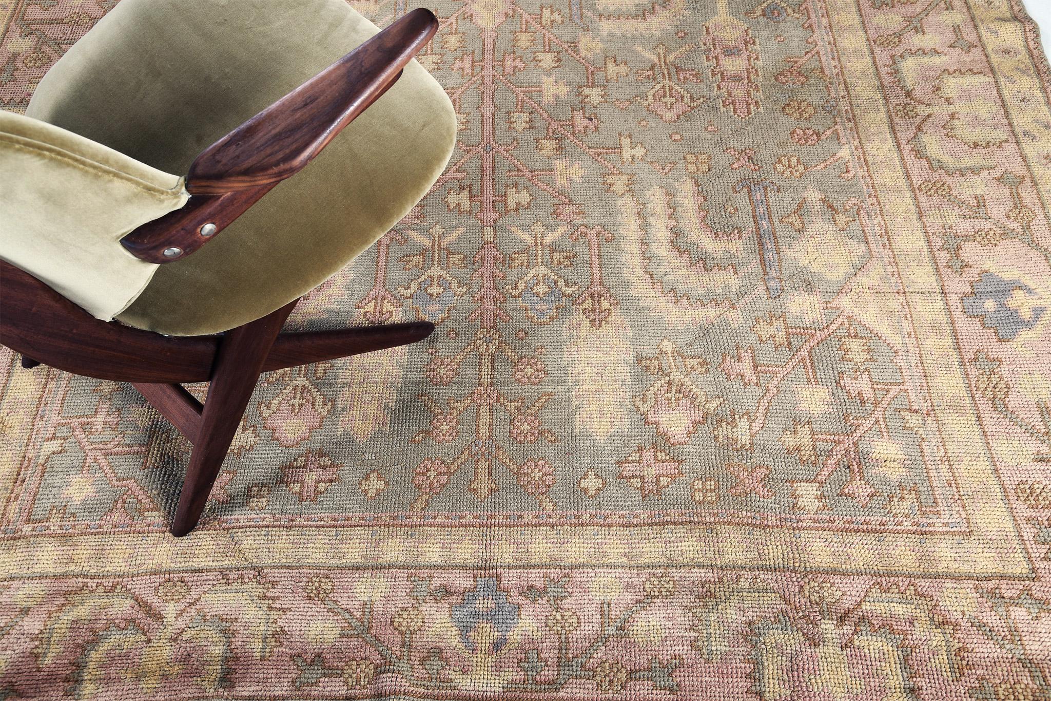 Antique Turkish Oushak For Sale 1