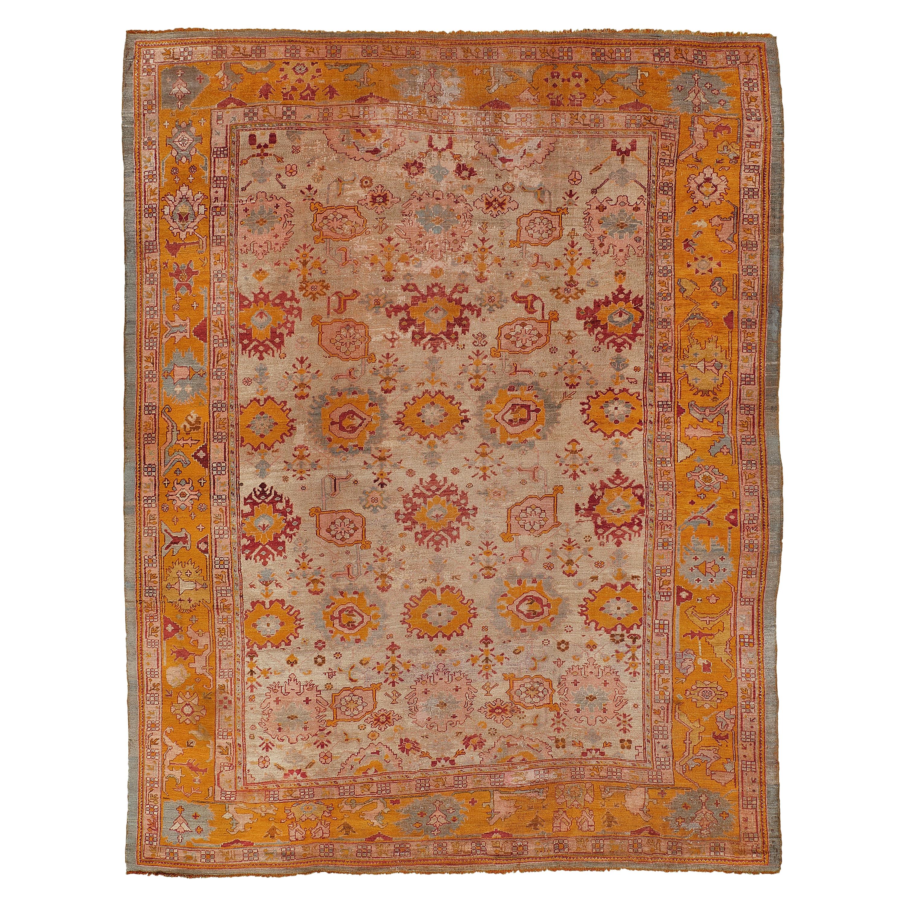 2x2 Square Vintage Rug, Blue Oushak Rug, Red Turkish Rug , White Kitchen Runner Mat, Small