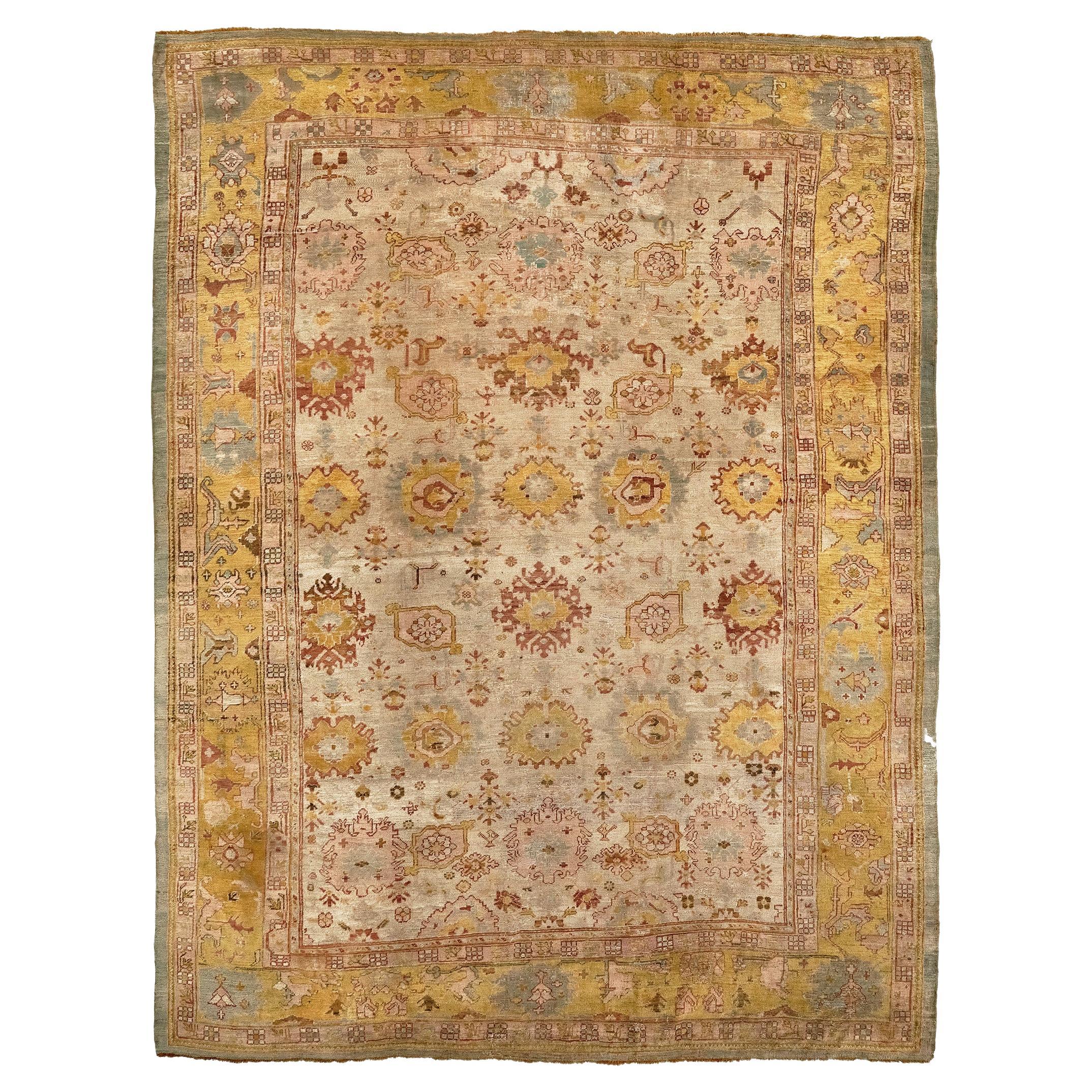 Antique Turkish Oushak For Sale