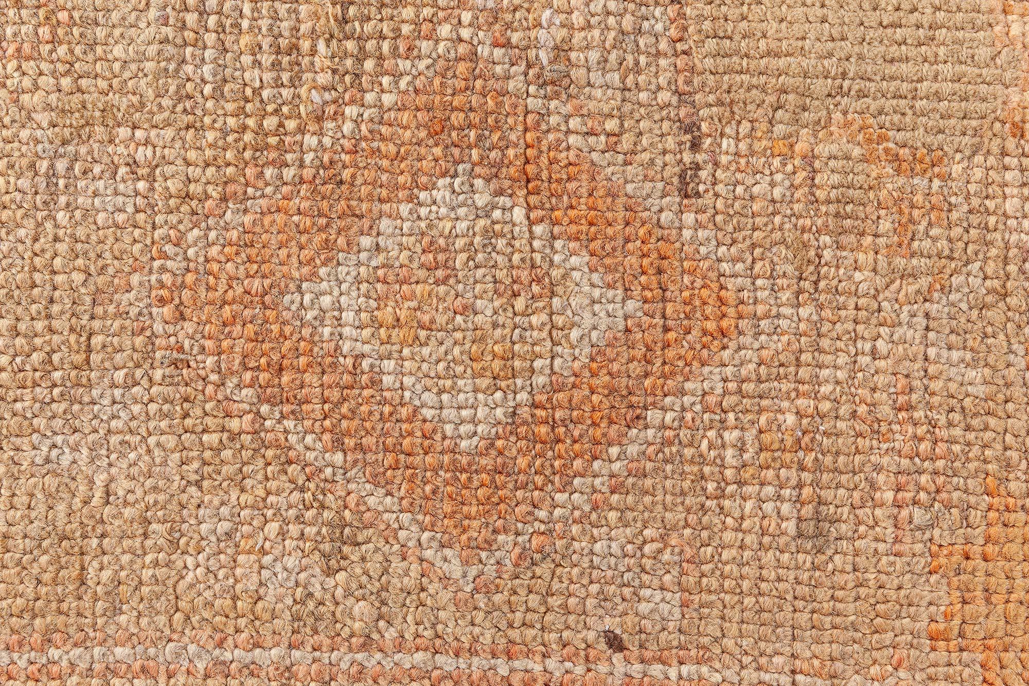 Ancien tapis turc Oushak en laine fait main
Taille : 10'9