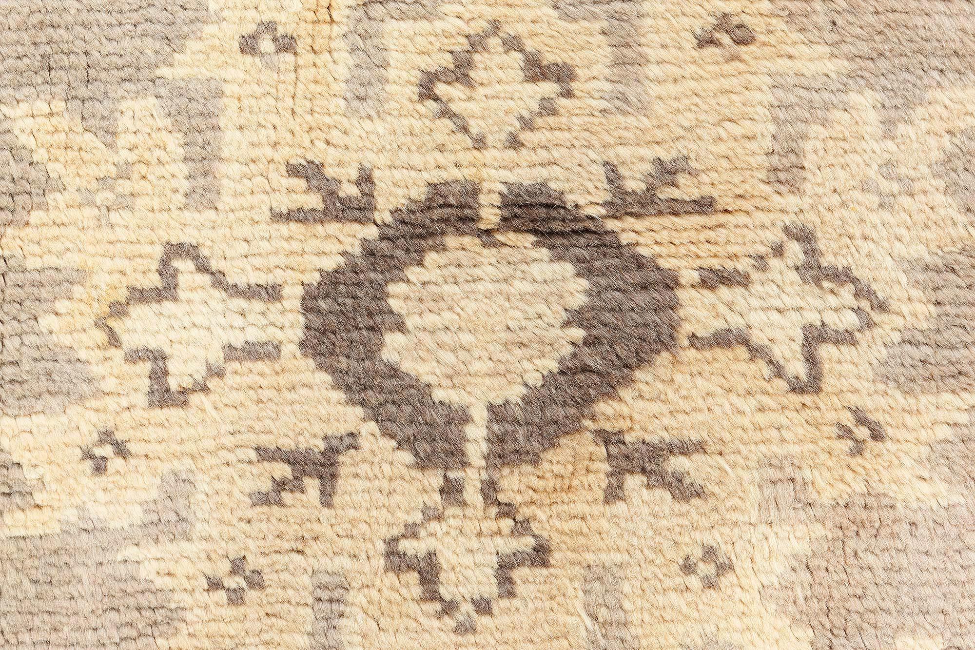 Hand-Woven Antique Turkish Oushak Handwoven Wool Carpet Doris Leslie Blau For Sale