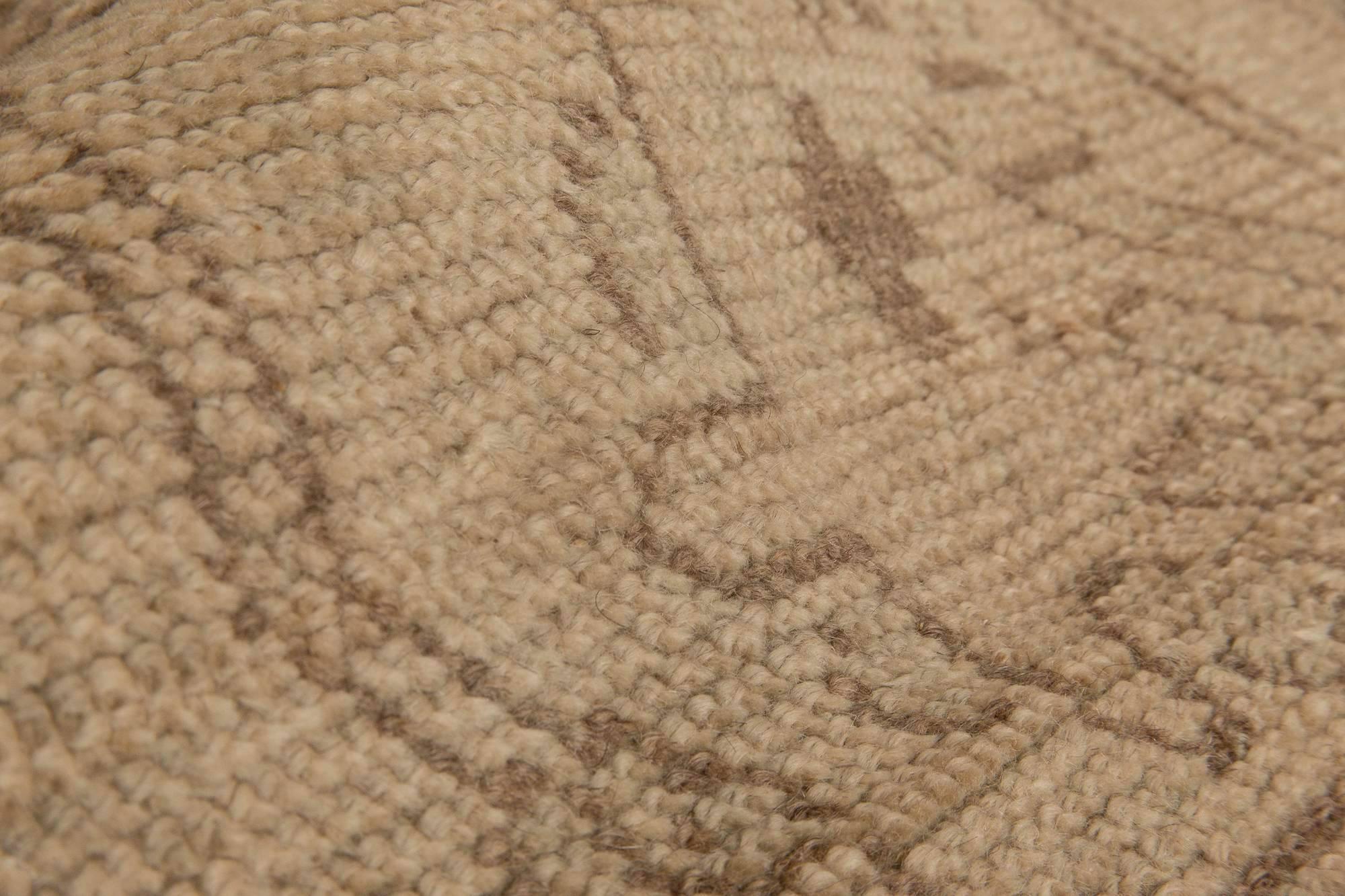 Antique Turkish Oushak handwoven wool rug
Size: 12'0