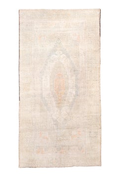 Antique Turkish Oushak in Faded Ivory & Soft Pastels