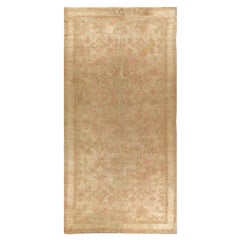 Antique Turkish Oushak Kelleh Hand Knotted Wool Rug, Circa 1900