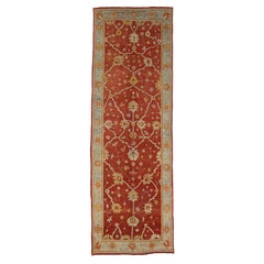 Antique Turkish Oushak Gallery Rug with Arts and Crafts Style