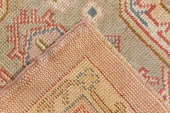 Antique Turkish Oushak Mansion Carpet, Light Pink Field, circa 1900s