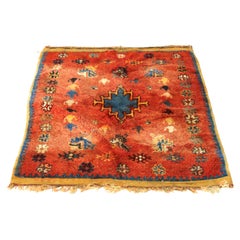Antique Turkish Oushak Oriental Wool Rug with Stylized Design C1900