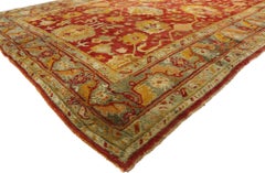 1880s Antique Turkish Oushak Rug Extra Long Hotel Lobby Size Carpet