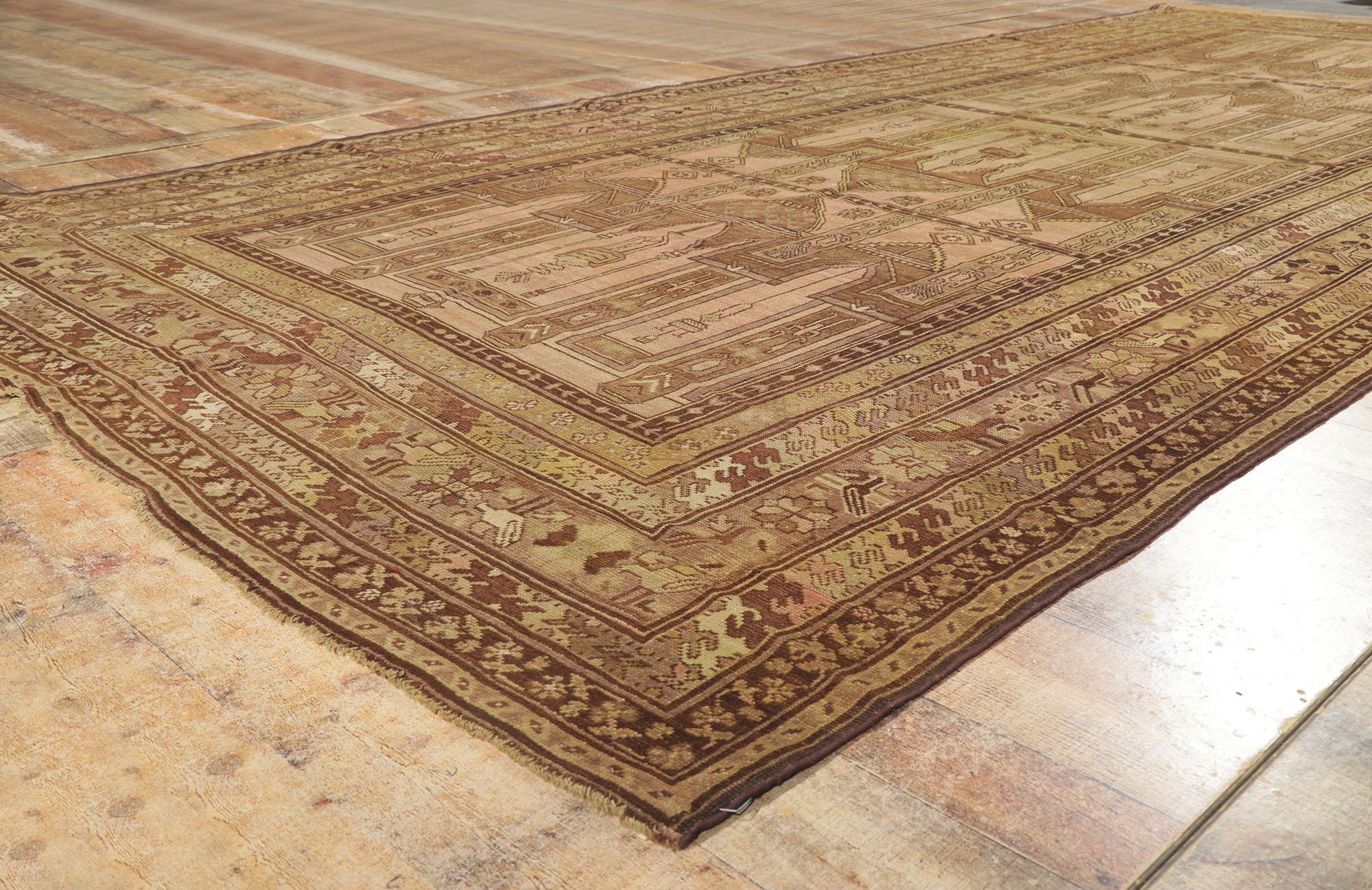 20th Century Antique Turkish Prayer Rug with Multiple Mihrabs For Sale