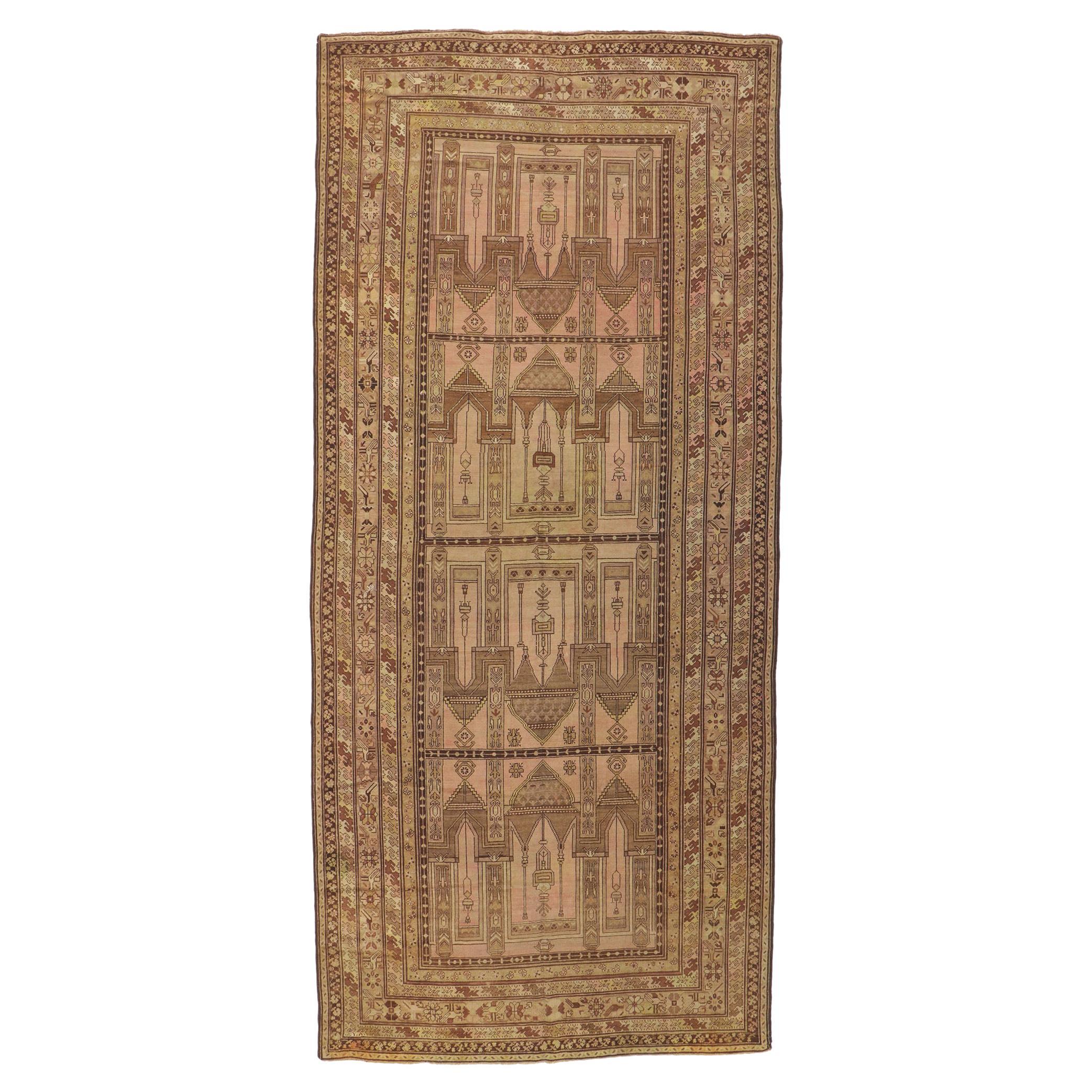 Antique Turkish Prayer Rug with Multiple Mihrabs For Sale