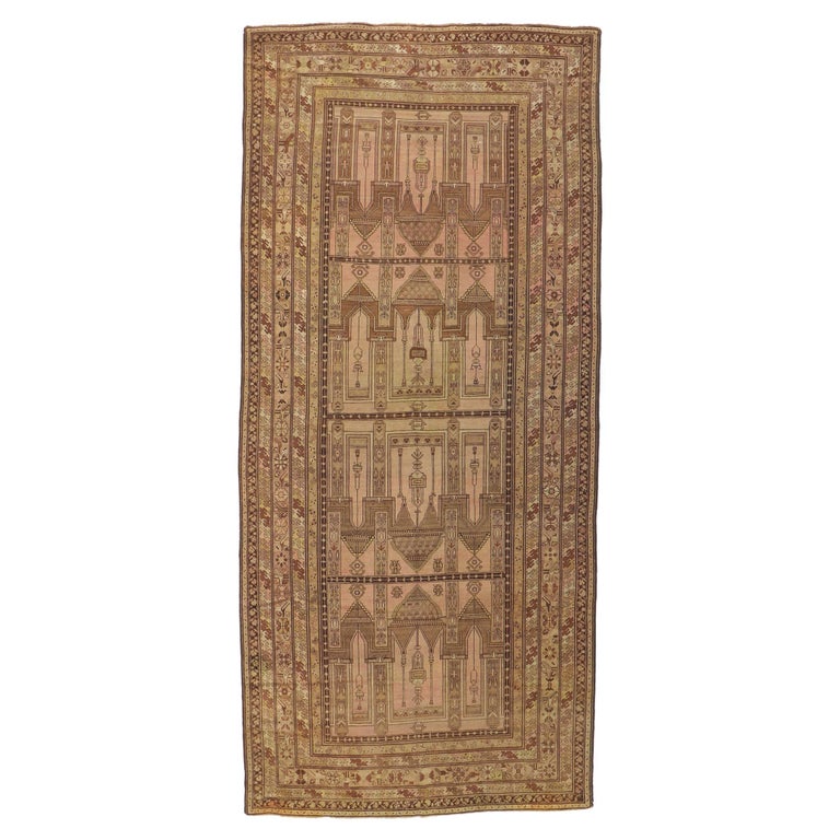 Antique Turkish Oushak Prayer Rug with Multiple Mihrabs For Sale at 1stDibs