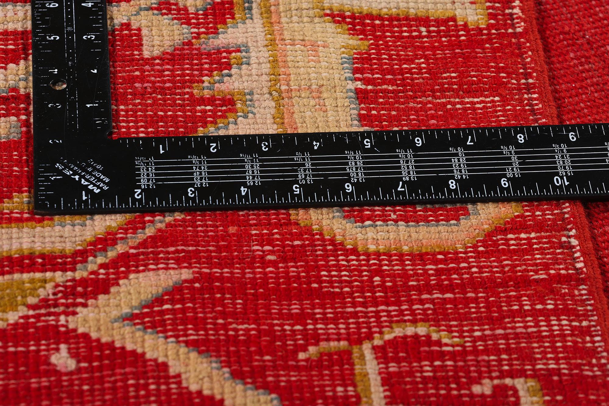 Wool Antique Turkish Oushak Rug, 08'05 x 11'10 For Sale