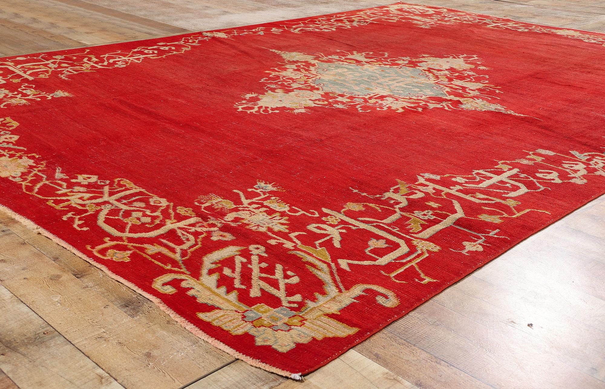 Antique Turkish Oushak Rug, 08'05 x 11'10 For Sale 1