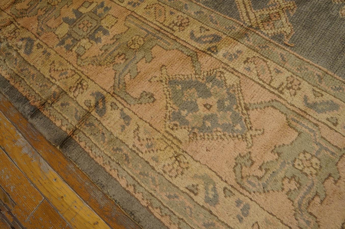 Early 20th Century Turkish Oushak Carpet ( 10' x 12'1'' - 305 x 368 ) For Sale 6