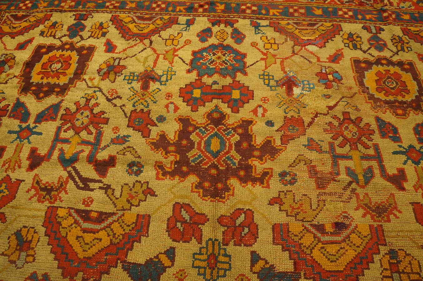 Antiker türkischer Oushak-Teppich, 3,66 m x 3,66 m, antik im Angebot 5