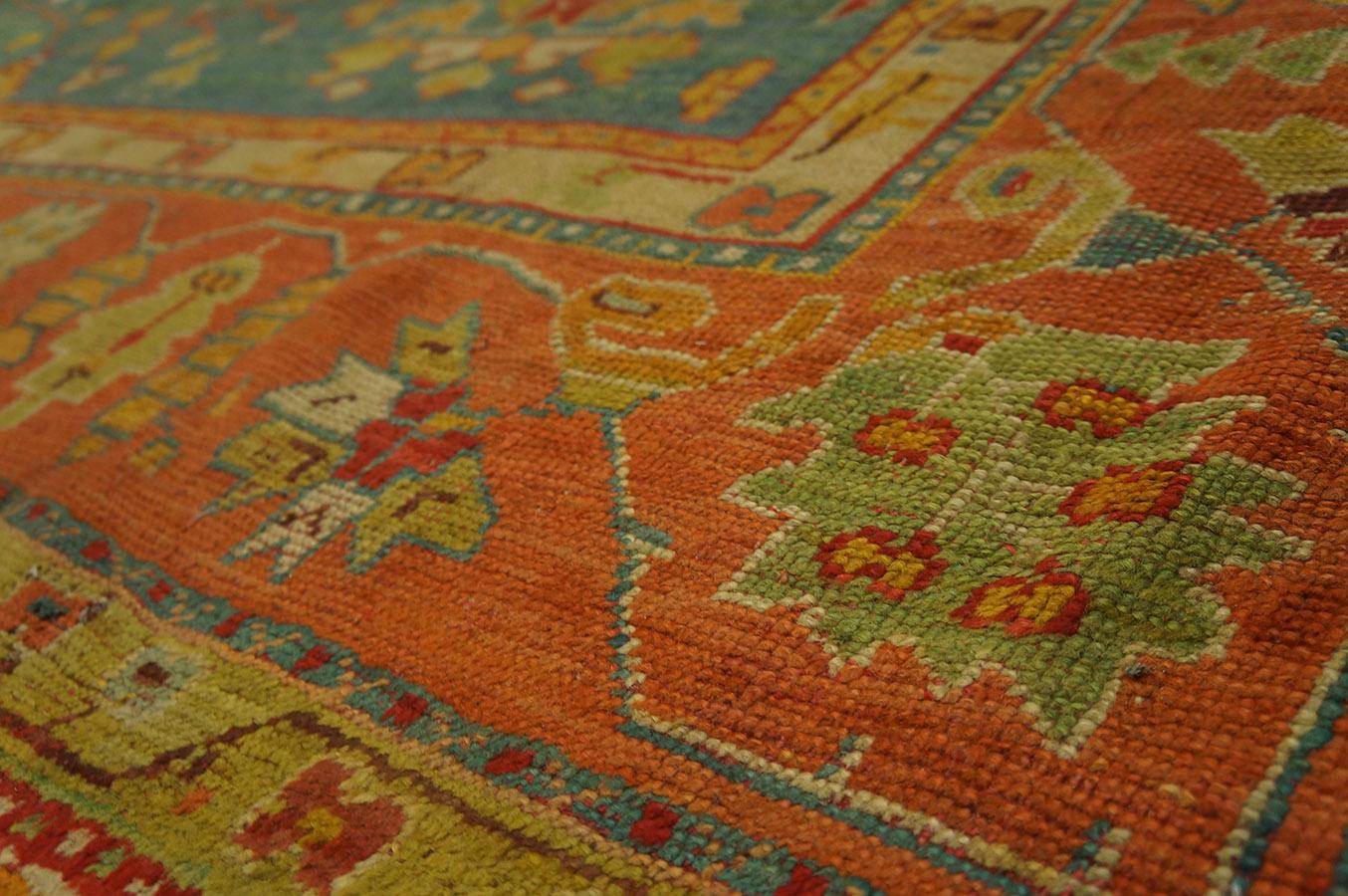19th Century Turkish Oushak Carpet ( 10'5'' x 11'10'' - 317 x 360 cm )  For Sale 5