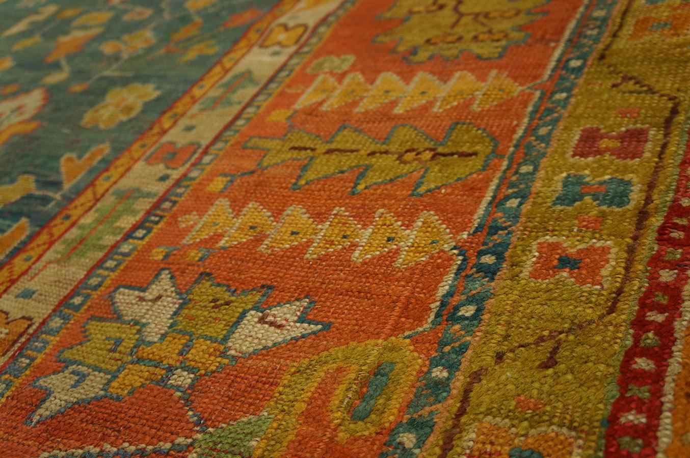 19th Century Turkish Oushak Carpet ( 10'5'' x 11'10'' - 317 x 360 cm )  For Sale 7