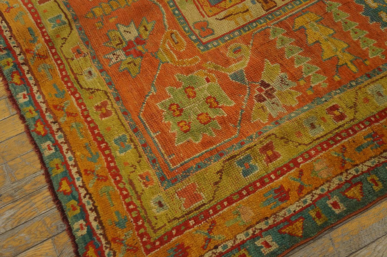 19th Century Turkish Oushak Carpet ( 10'5'' x 11'10'' - 317 x 360 cm )  For Sale 8