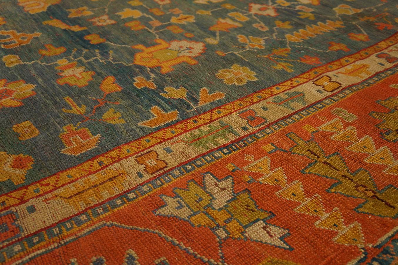 19th Century Turkish Oushak Carpet ( 10'5'' x 11'10'' - 317 x 360 cm )  For Sale 10