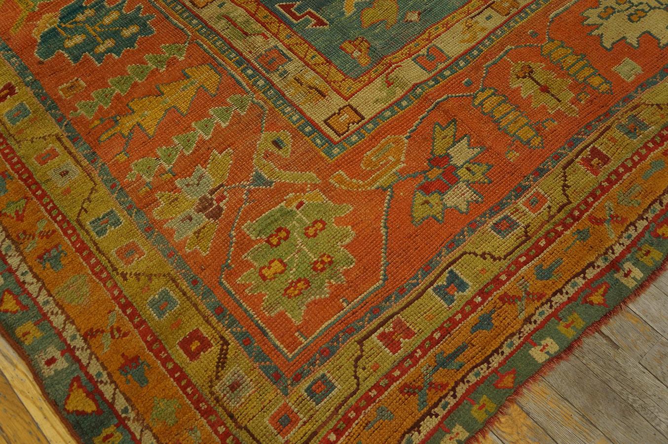 19th Century Turkish Oushak Carpet ( 10'5'' x 11'10'' - 317 x 360 cm )  For Sale 4