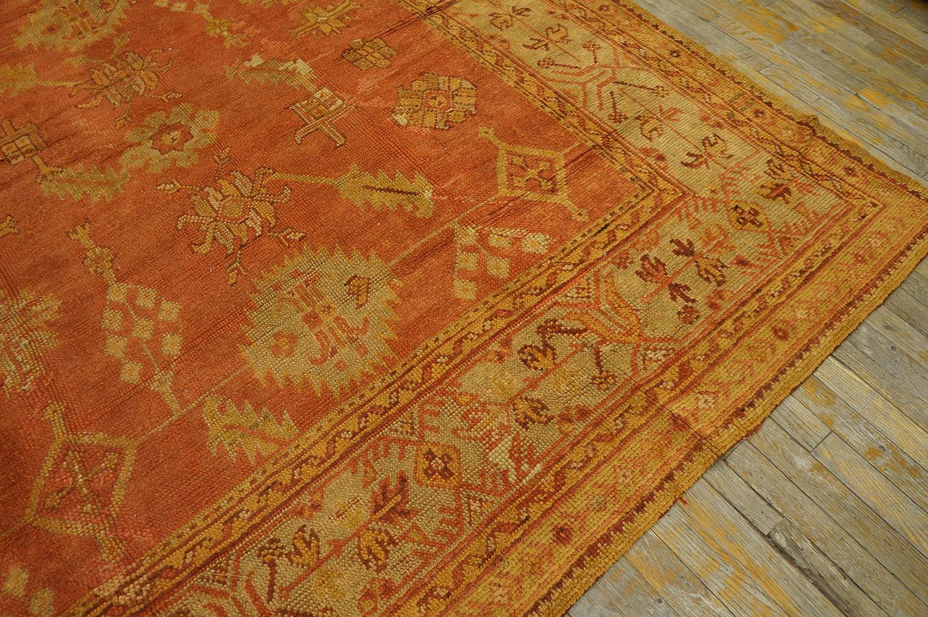 Early 20th Century Turkish Oushak Carpet ( 10'5'' x 12'6'' - 318 x 382 ) For Sale 13