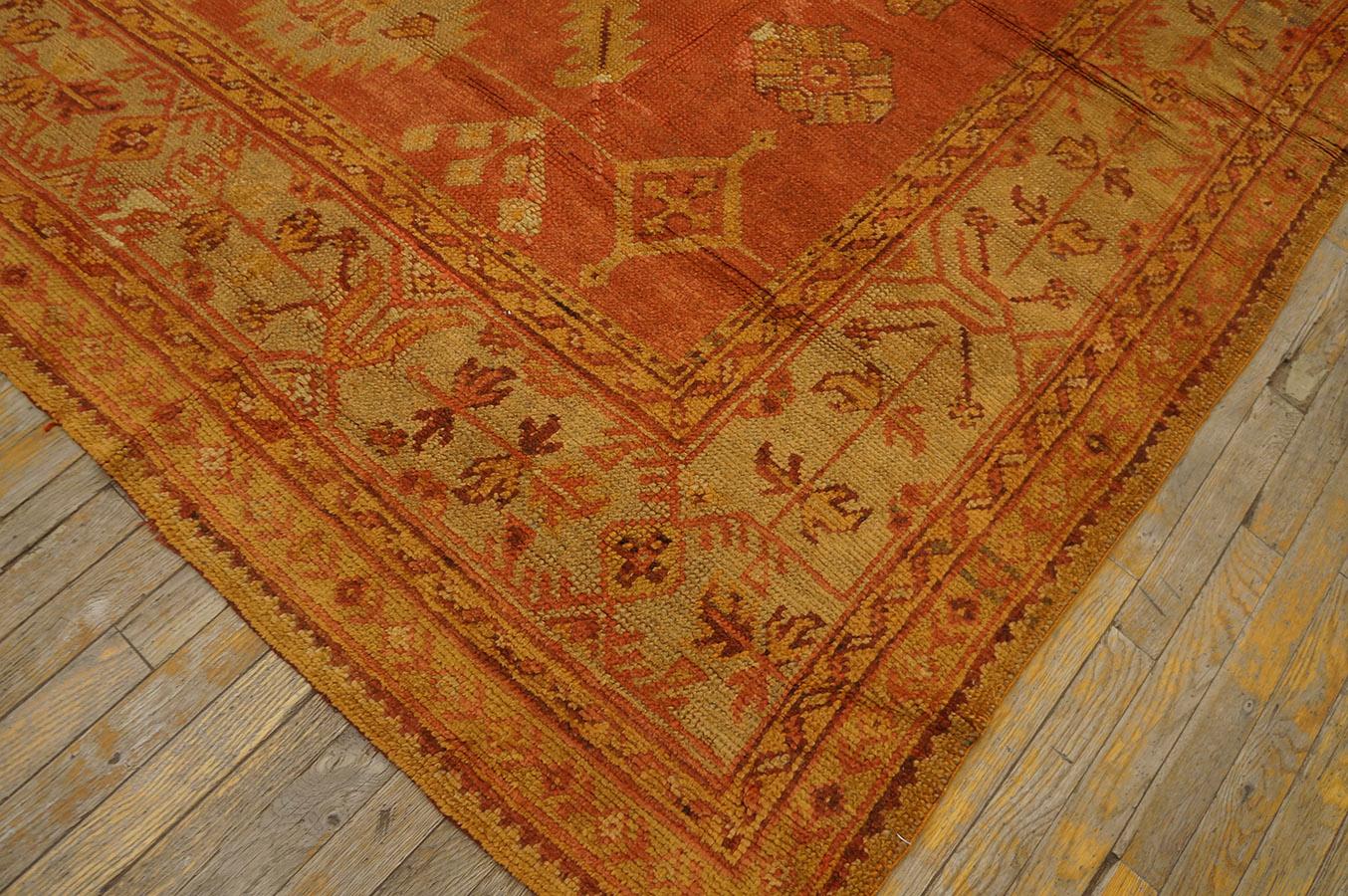 Early 20th Century Turkish Oushak Carpet ( 10'5'' x 12'6'' - 318 x 382 ) For Sale 3