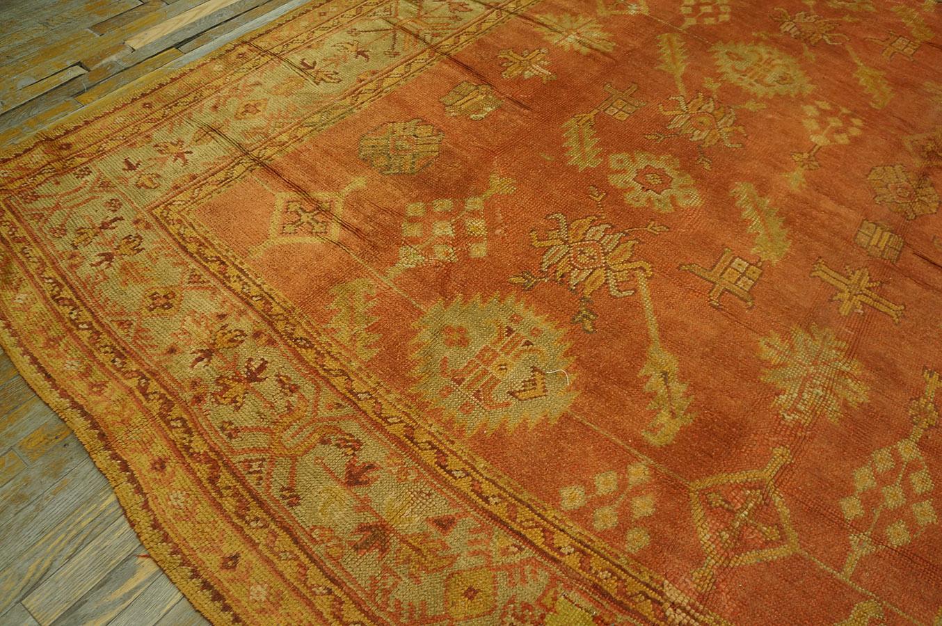 Early 20th Century Turkish Oushak Carpet ( 10'5'' x 12'6'' - 318 x 382 ) For Sale 5