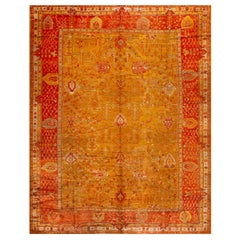 Antique Turkish Oushak Rug 10' 8'' x 13' 7''