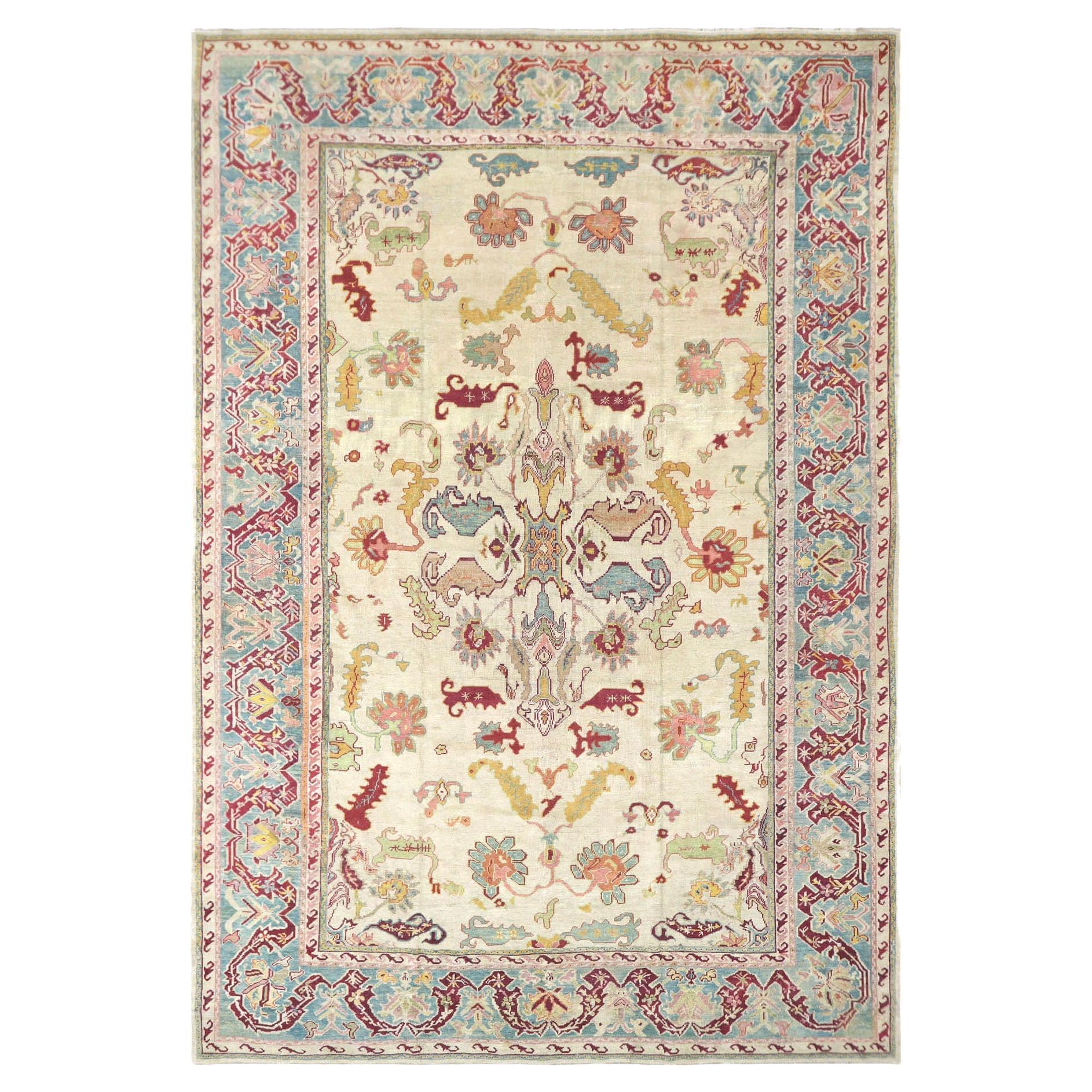 Antiker türkischer Oushak-Teppich - 10'10" x 15'6" im Angebot