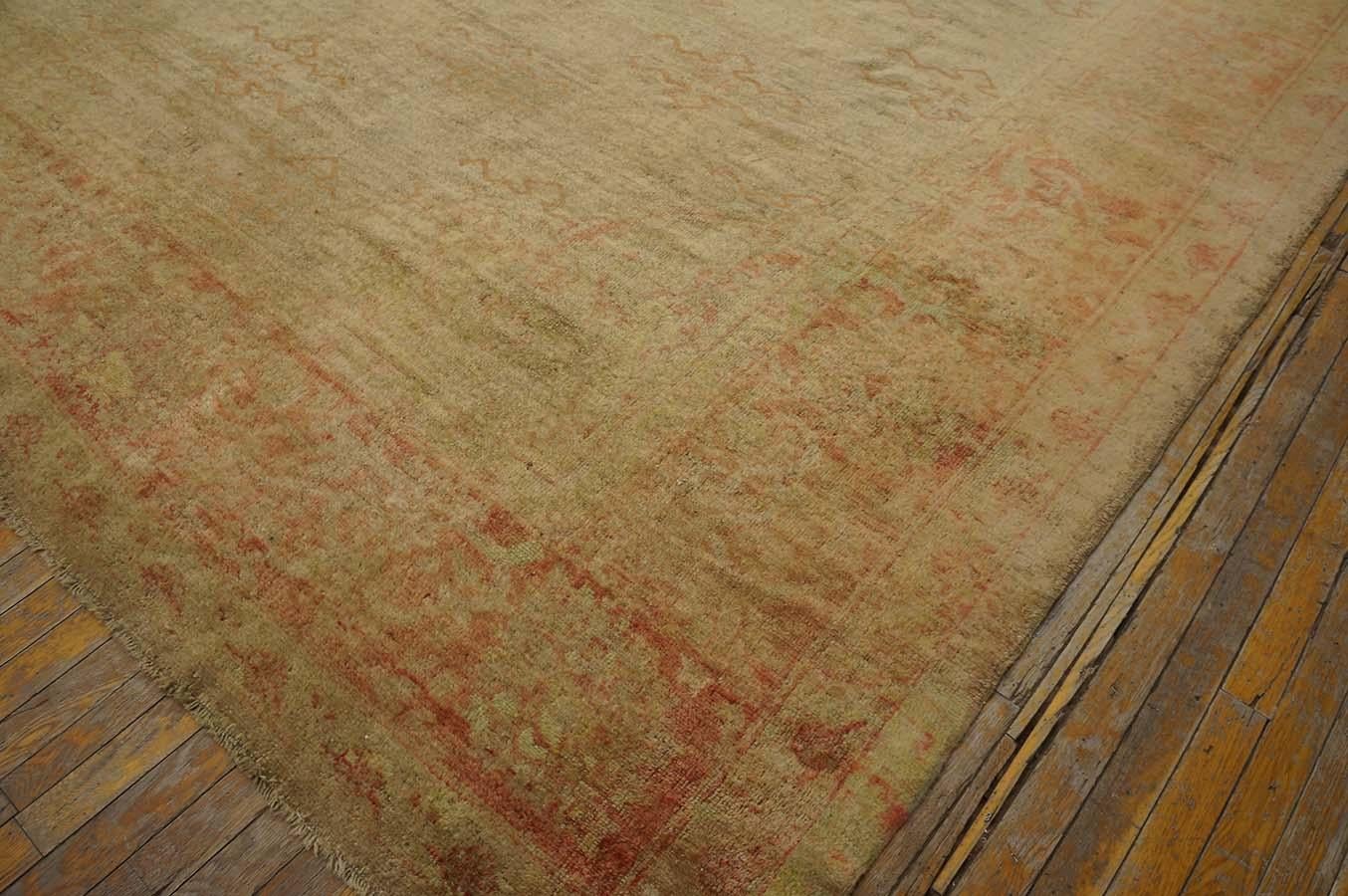 Türkischer Oushak-Teppich des frühen 20. Jahrhunderts ( 11' x 14'6