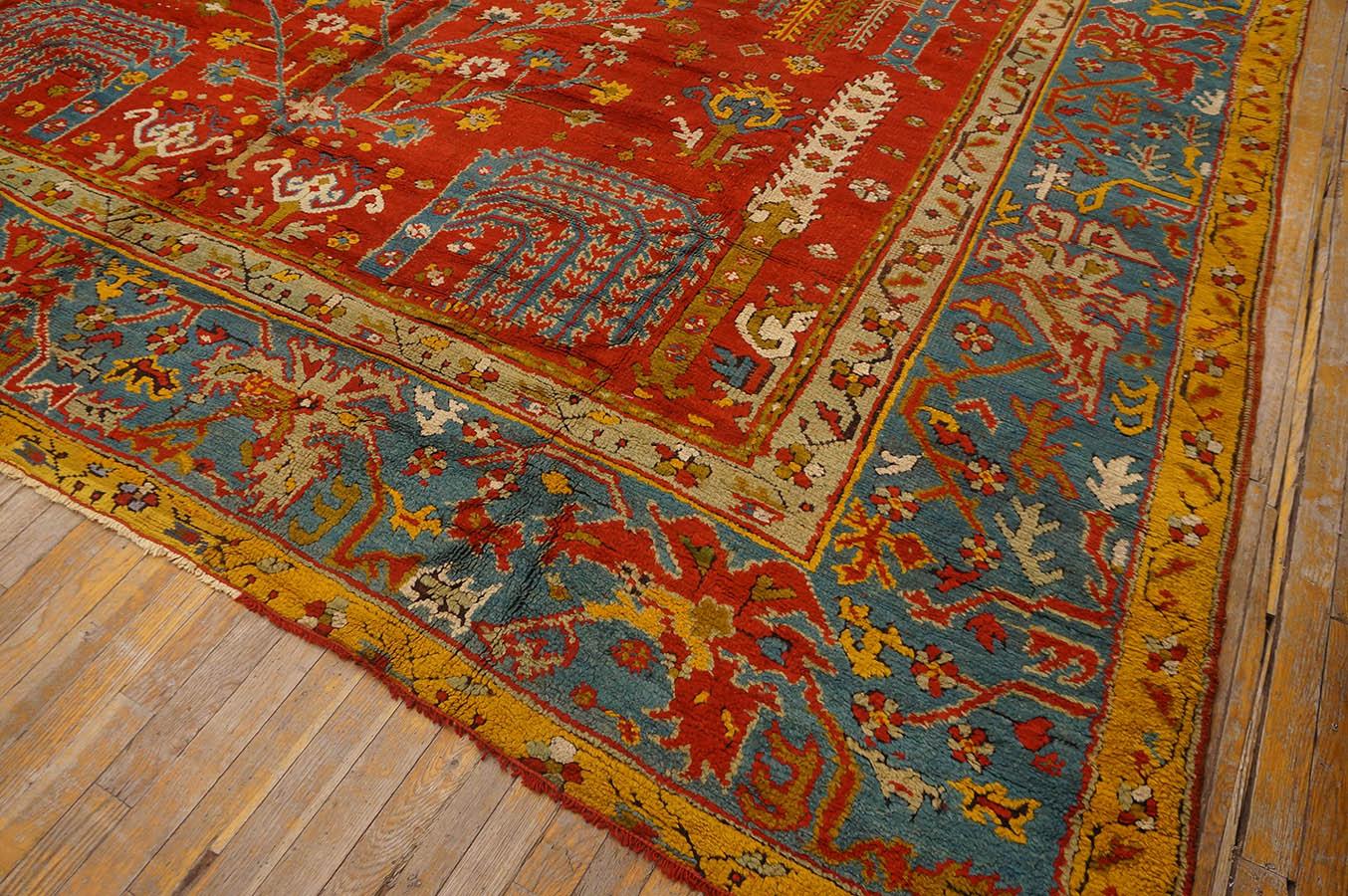 Late 19th Century Turkish Oushak Carpet  ( 11' 5'' x 14' 6'' - 348 x 442 cm ) For Sale 6