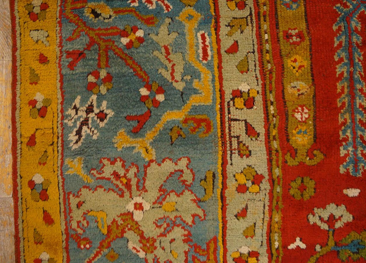 Late 19th Century Turkish Oushak Carpet  ( 11' 5'' x 14' 6'' - 348 x 442 cm ) For Sale 8