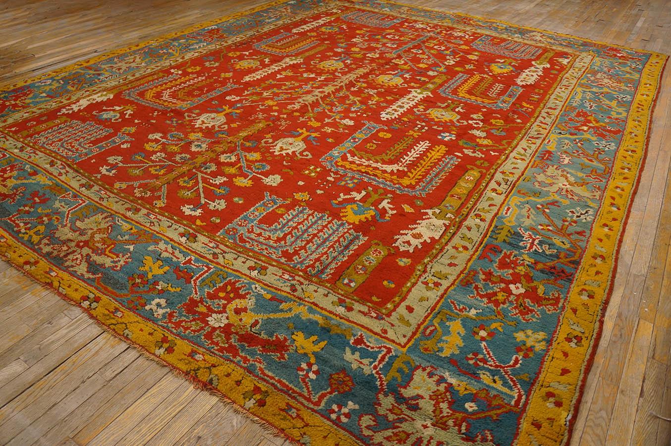 Late 19th Century Turkish Oushak Carpet  ( 11' 5'' x 14' 6'' - 348 x 442 cm ) For Sale 9