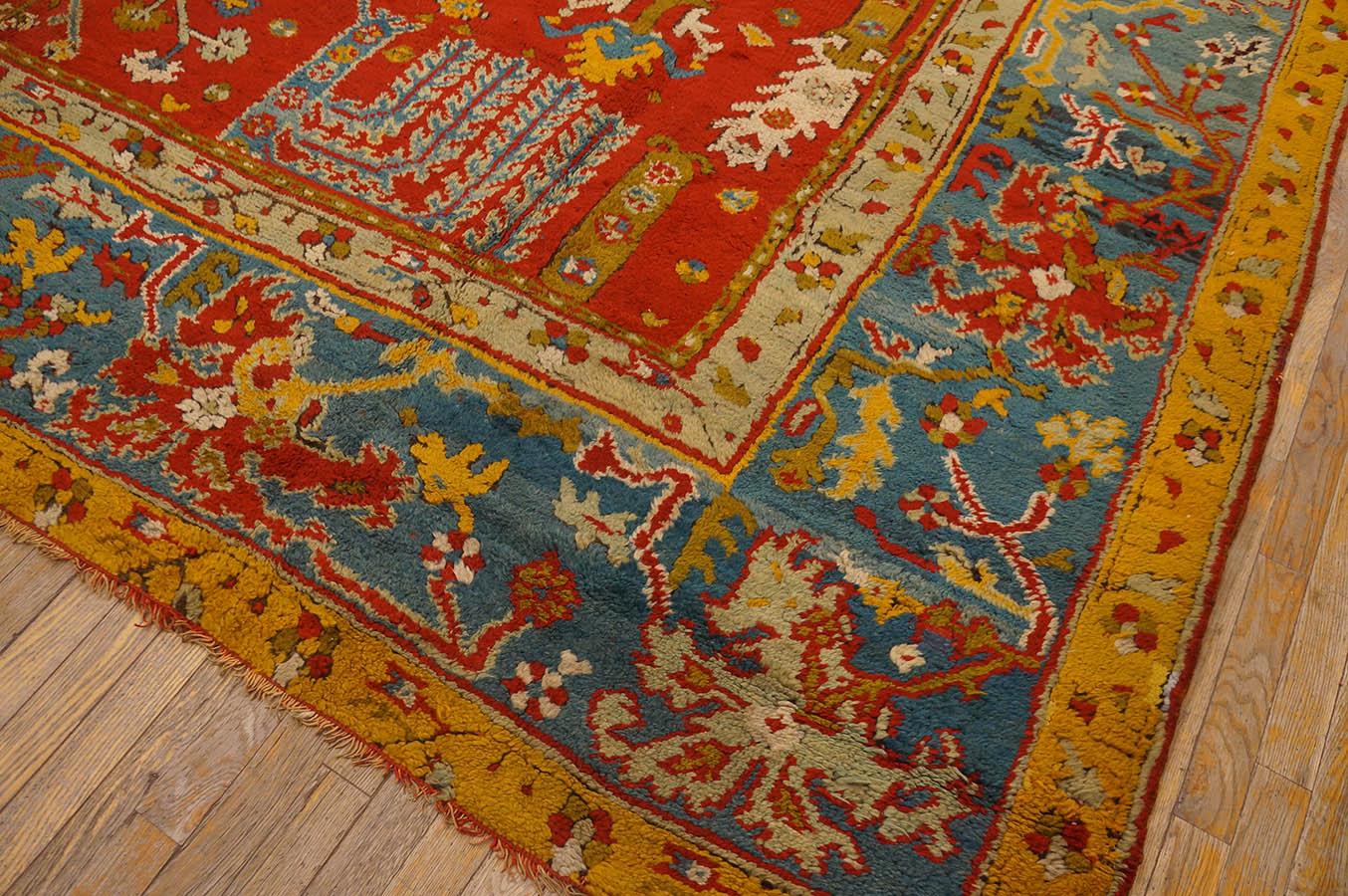 Late 19th Century Turkish Oushak Carpet  ( 11' 5'' x 14' 6'' - 348 x 442 cm ) For Sale 10