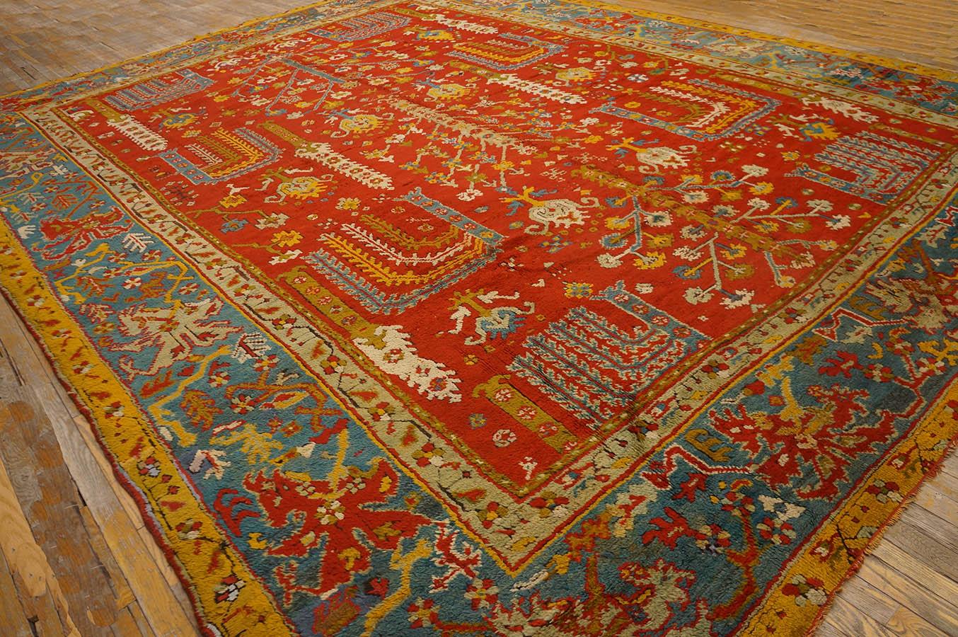 Late 19th Century Turkish Oushak Carpet  ( 11' 5'' x 14' 6'' - 348 x 442 cm ) For Sale 11