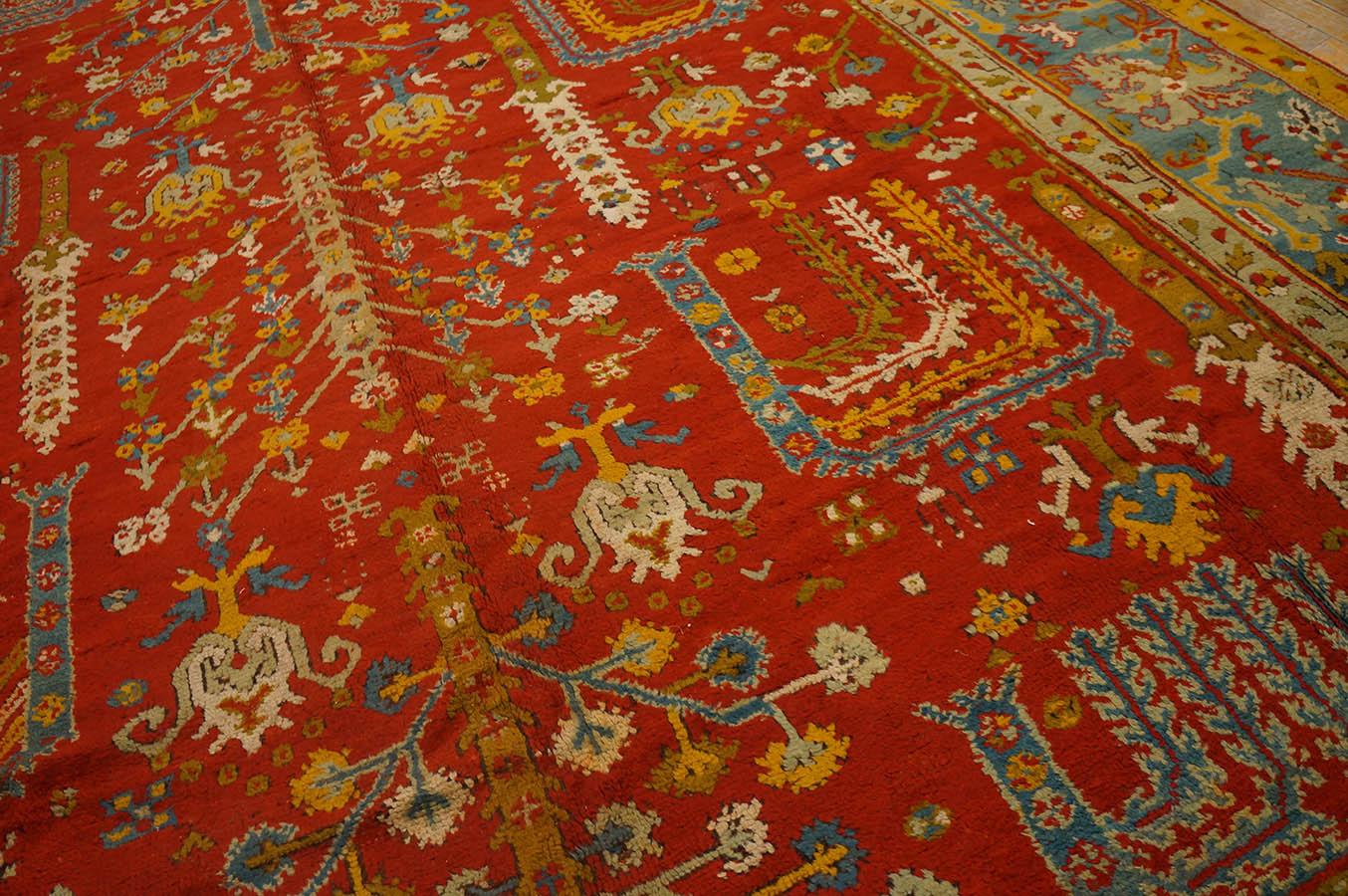 Late 19th Century Turkish Oushak Carpet  ( 11' 5'' x 14' 6'' - 348 x 442 cm ) For Sale 2