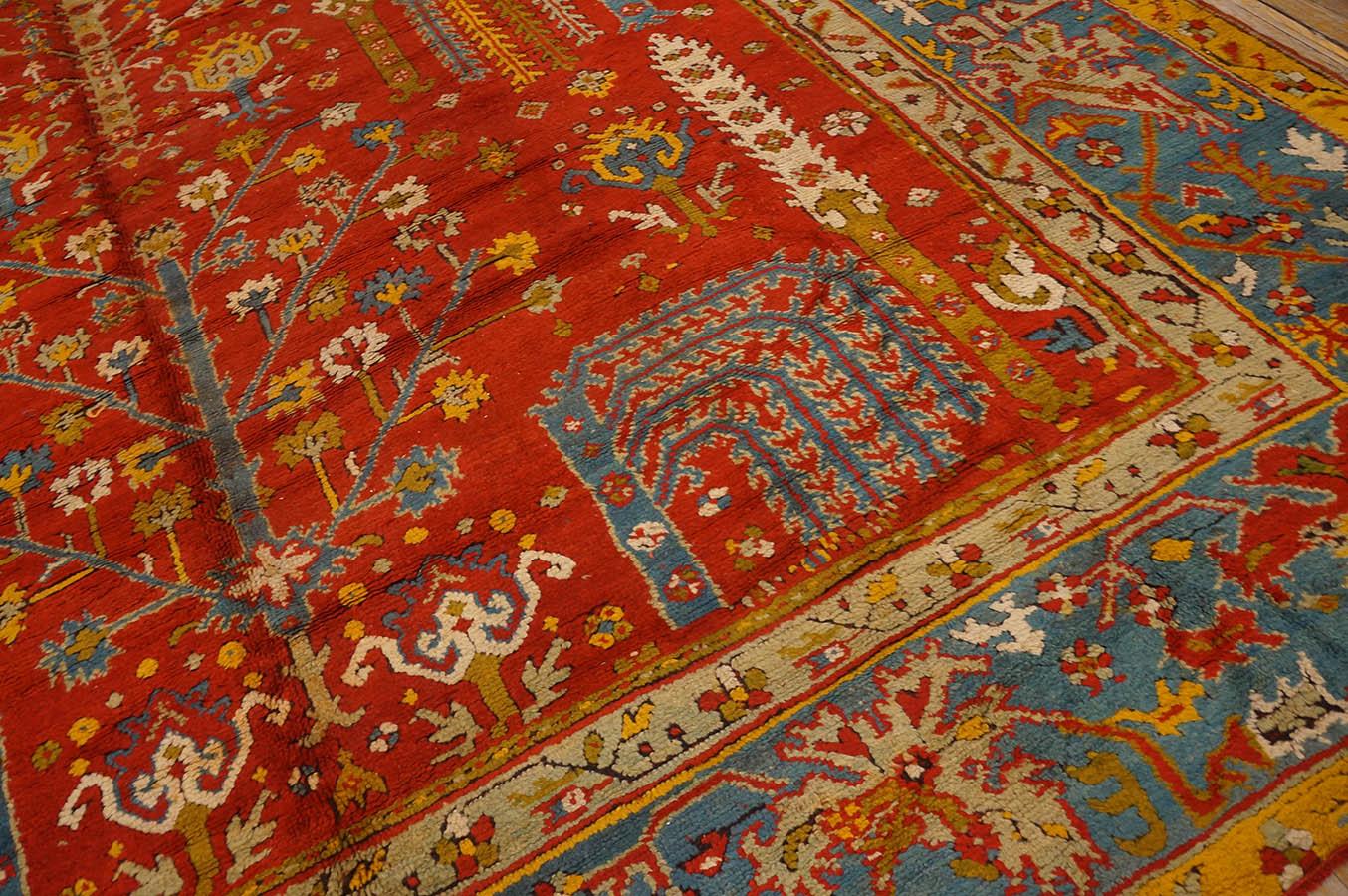 Late 19th Century Turkish Oushak Carpet  ( 11' 5'' x 14' 6'' - 348 x 442 cm ) For Sale 5