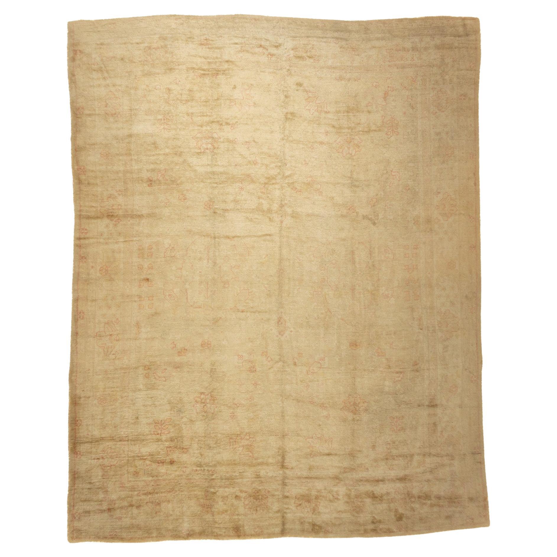 Antique Turkish Oushak Rug 11'2'' x 14'3''