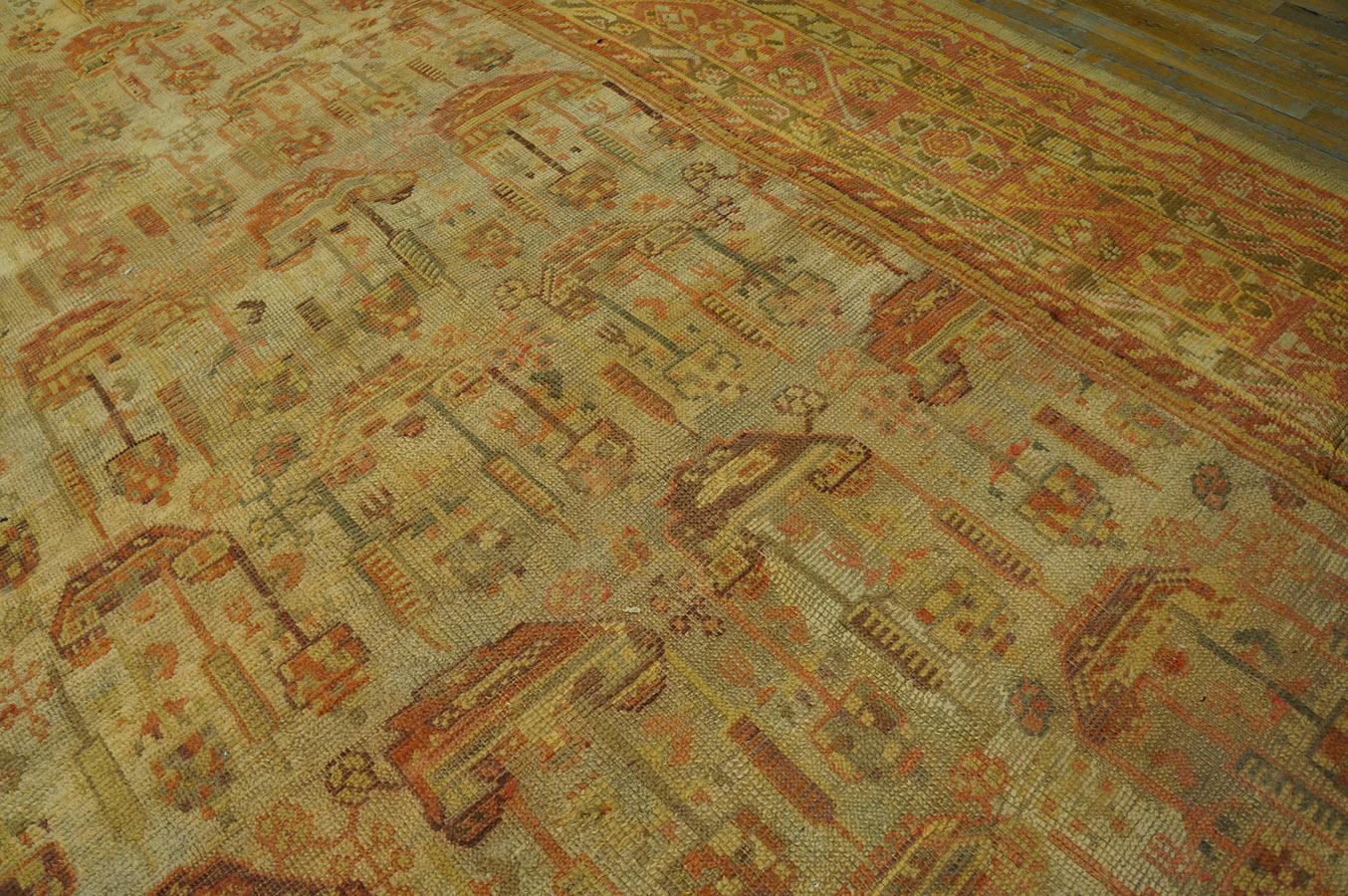 Early 20th Century Turkish Oushak Carpet ( 12'3
