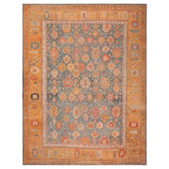 Antique Turkish Oushak Rug. 12 ft 6 in x 15 ft 2 in