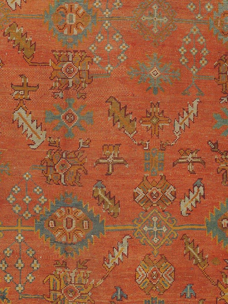 Antiker türkischer Oushak-Teppich 12'4 x 20'6 (Handgeknüpft) im Angebot
