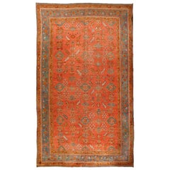 Antiker türkischer Oushak-Teppich 12'4 x 20'6