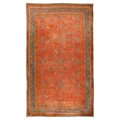 Ancien tapis turc Oushak 12'4 x 20'6