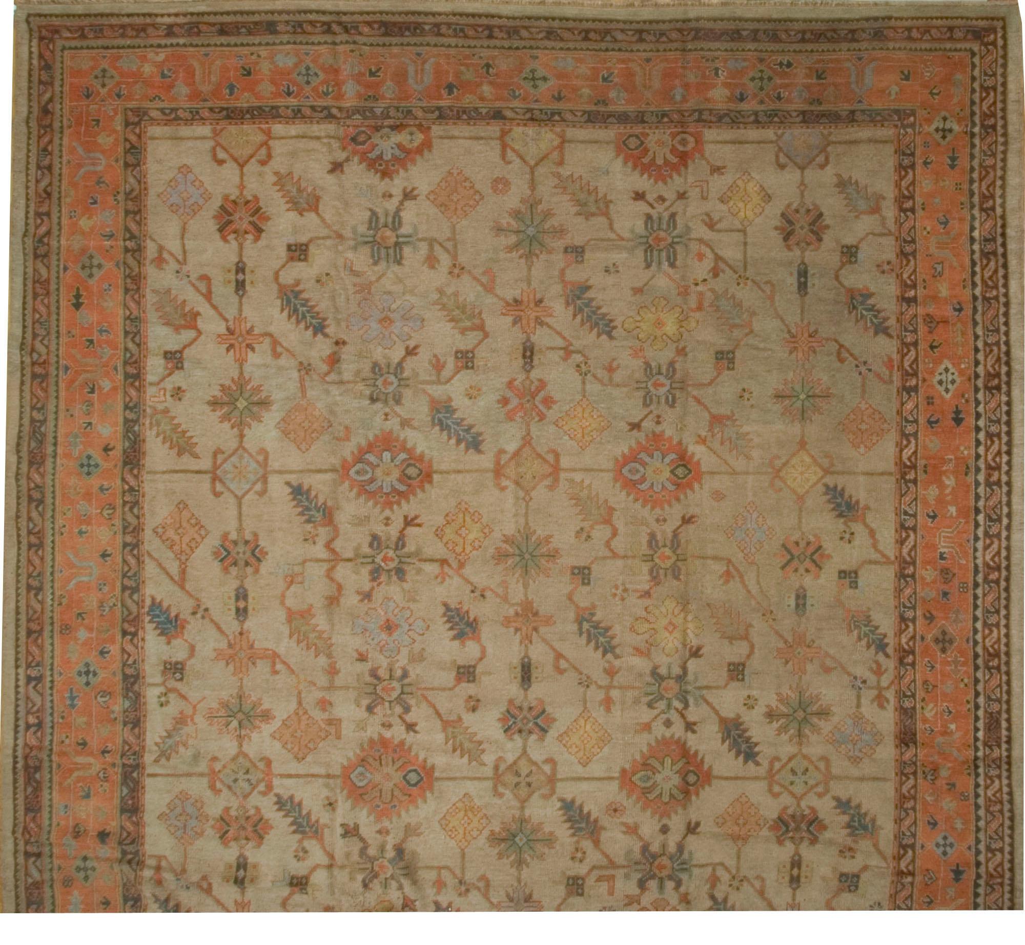 Tappeto antico turco Oushak, 13' x 19' in vendita 3