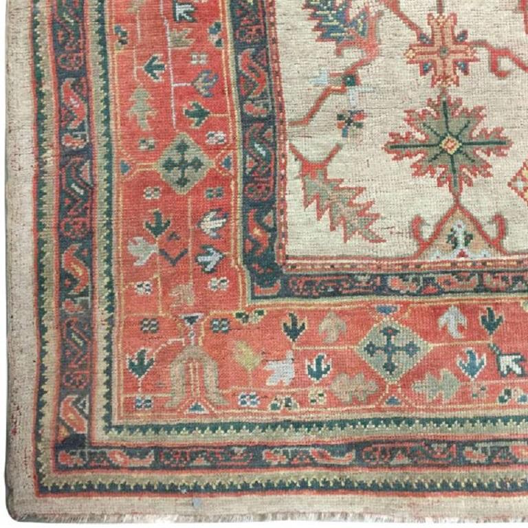 Turco Tappeto antico turco Oushak, 13' x 19' in vendita