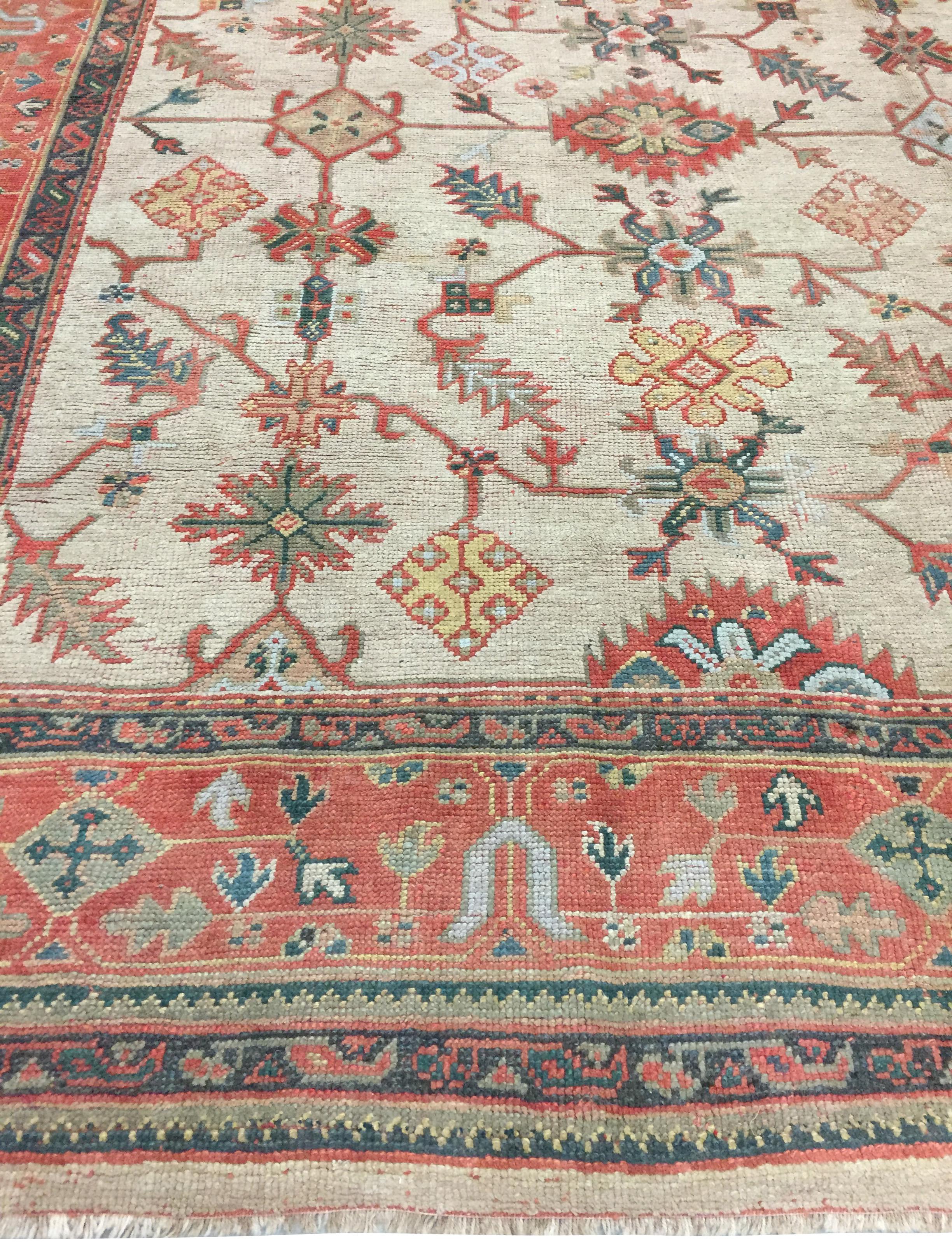 Tappeto antico turco Oushak, 13' x 19' in vendita 1