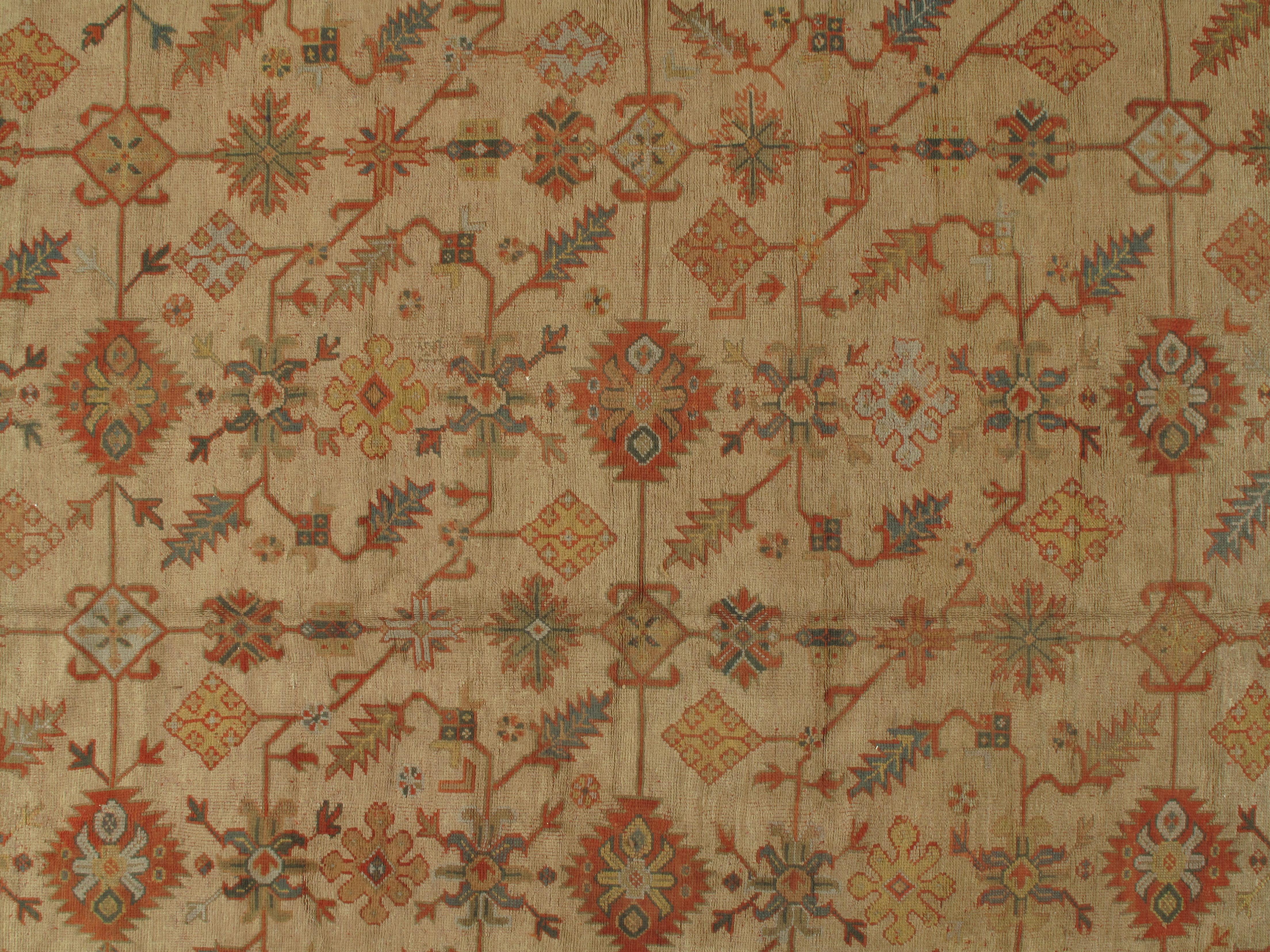 Tappeto antico turco Oushak, 13' x 19' in vendita 2