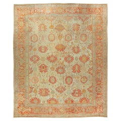 Antique Oversize Turkish Oushak SWool Hand Knotted Rug