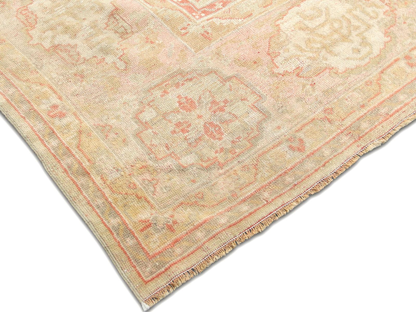 Hand-Woven Antique Turkish Oushak Rug - 14'8