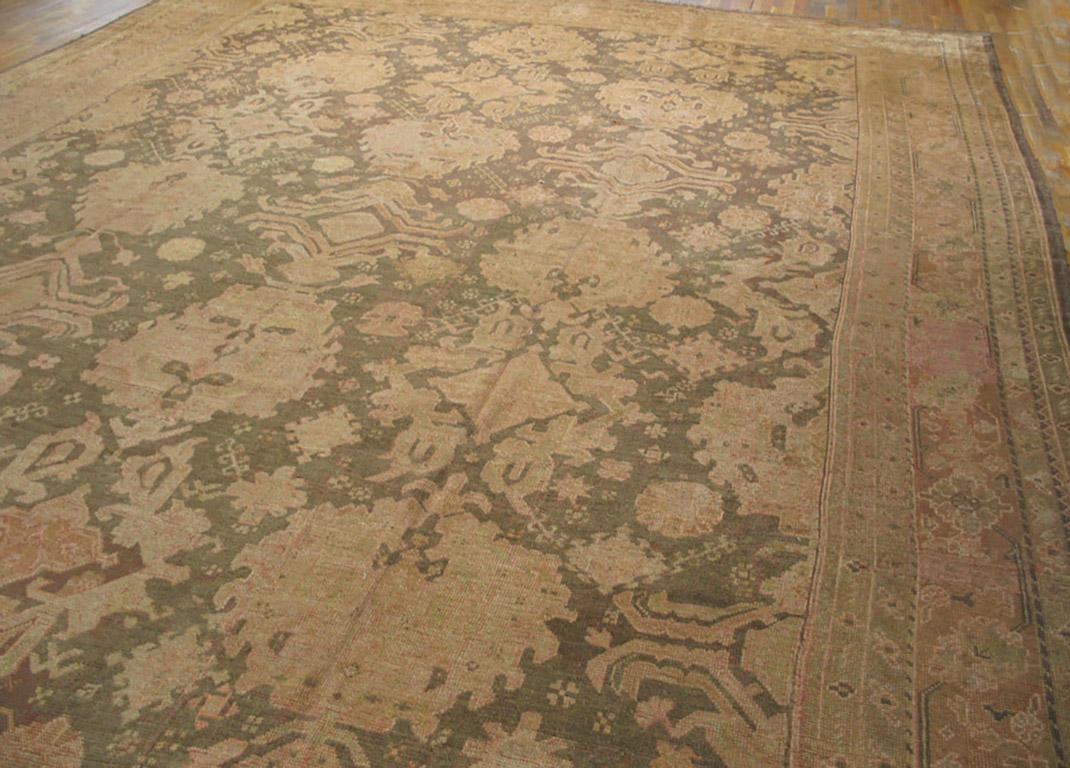 Early 20th Century Turkish Oushak Carpet ( 16' x 21'6